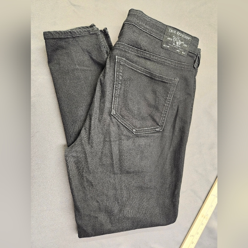 Women’s True Religion Halle High Rise Super Skinny Black Jeans Size 31